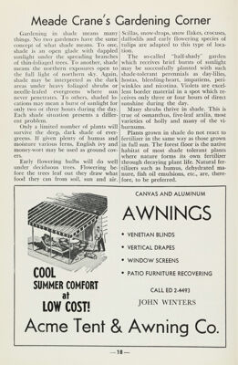 Acme Tent & Awning Co. Advertisement, May 1960