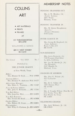 The Corral Published by the Junior League, April 1959