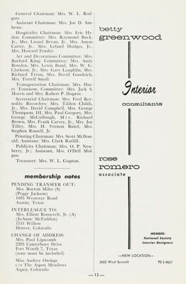 Membership Notes, January 1961