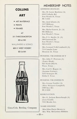 Membership Notes, December 1959