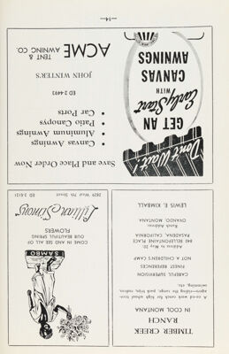 Acme Tent & Awning Co. Advertisement, April 1959