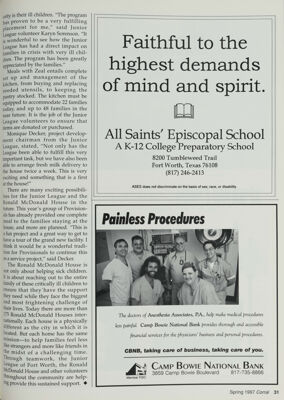 All Saints' Episcopal School Advertisement, Spring 1997