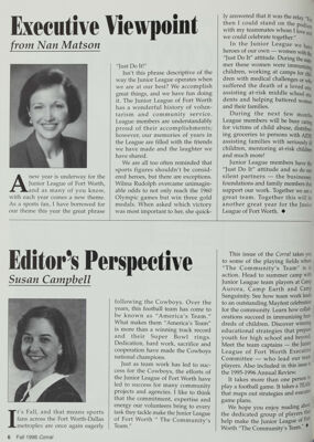 Editor's Perspective, Fall 1996