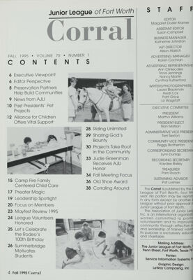 The Corral, Vol. 75, No. 1, Fall 1995 Title Page