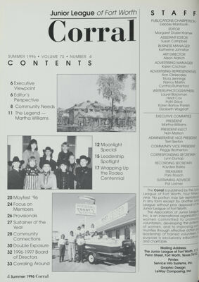 The Corral, Vol. 75, No. 4, Summer 1996 Title Page