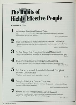 The Habits of Highly Effective People