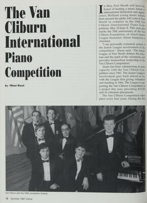 The Van Cliburn International Piano Competition, Summer 1997