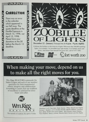 Zoobilee of Lights Advertisement, Winter 1997