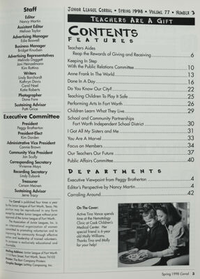 The Corral, Vol. 77, No. 3, Spring 1998 Title Page