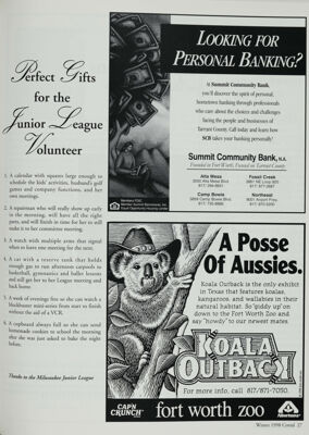 Fort Worth Zoo Advertisement, Winter 1998