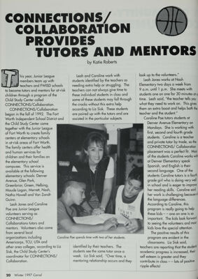 Connections/Collaboration Provides Tutors and Mentors