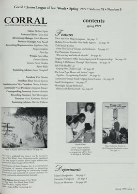 The Corral, Vol. 78, No. 3, Spring 1999 Title Page