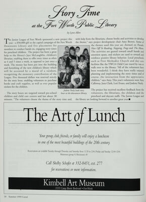 Kimbell Art Museum Advertisement, Summer 1999