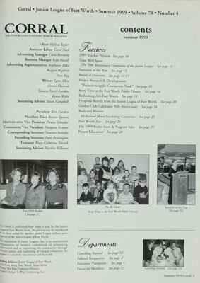 The Corral, Vol. 78, No. 4, Summer 1999 Title Page