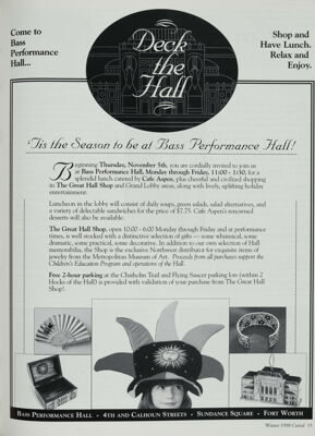 Deck the Hall Advertisement, Winter 1998