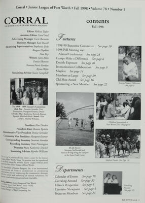 The Corral, Vol. 78, No. 1, Fall 1998 Title Page