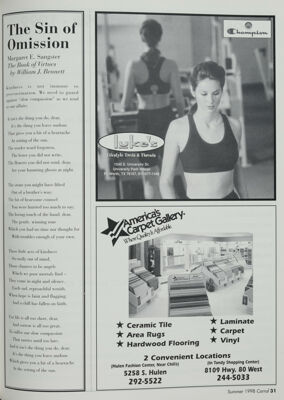 America's Carpet Gallery Advertisement, Summer 1998