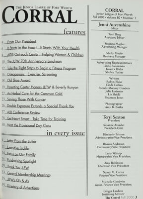 The Corral, Vol. 80, No. 1, Fall 2000 Title Page