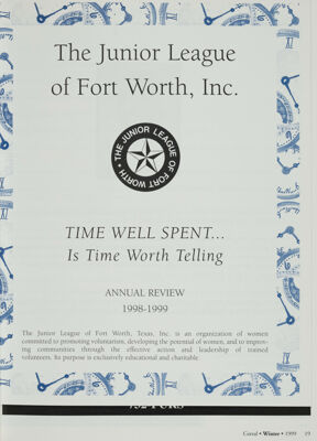 The Junior League of Fort Worth, Inc. Annual Review, 1998-1999