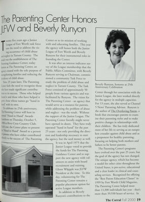 The Parenting Center Honors JLFW and Beverly Runyon