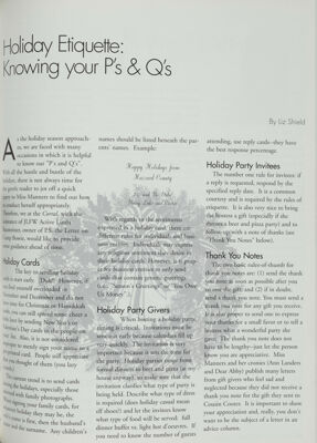 Holiday Etiquette: Knowing Your P's & Q's