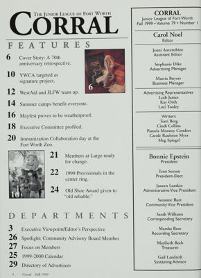 The Corral, Vol. 79, No. 1, Fall 1999 Title Page