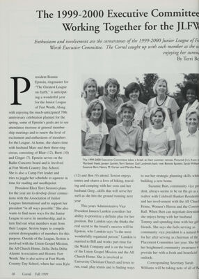 The 1999-2000 Executive Committee: Working Together for the JLFW
