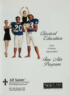 All Saints' Episcopal School of Fort Worth Advertisement, Fall 2001