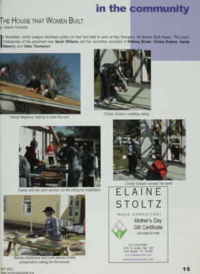 Elaine Stoltz Advertisement, May 2003