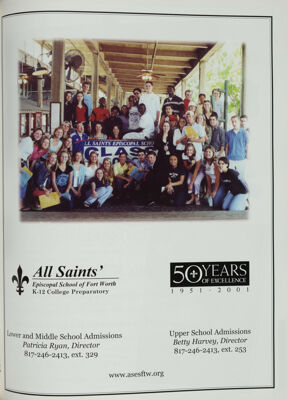 All Saints' Episcopal School of Fort Worth Advertisement, Spring 2002
