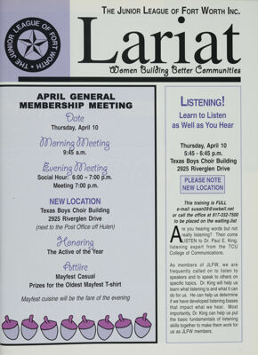 April General Membership Meeting, April 2003