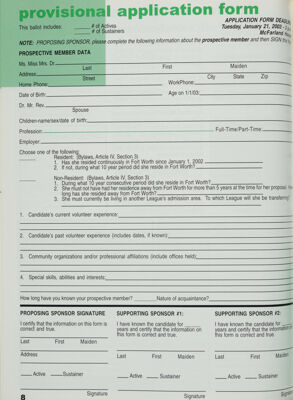 Provisional Application Form, November 2002