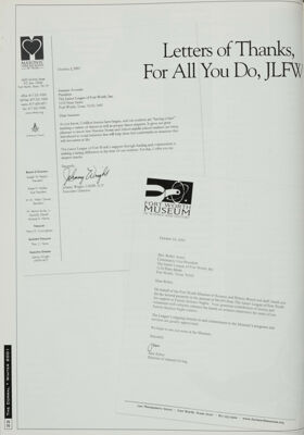 Letters of Thanks, For All You Do, JLFW