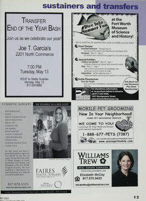 Fort Worth Museum of Science and History Advertisement, May 2003