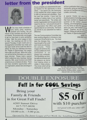 Double Exposure Advertisement, September 2002