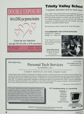 Double Exposure Advertisement, February 2003