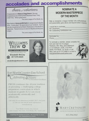 Accolades and Accomplishments, October 2002