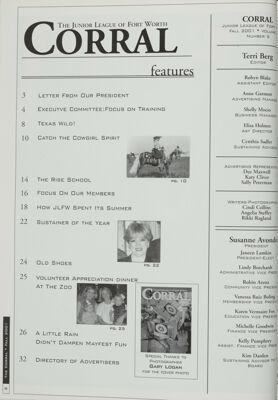 The Corral, Vol. 80, No. 5, Fall 2001 Title Page