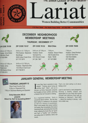 December Neighborhood Membership Meetings, December 2003-December 2003-January 2004