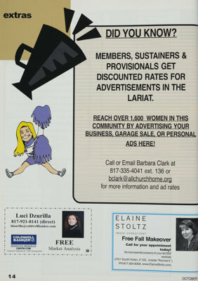 Elaine Stoltz Advertisement, October 2003