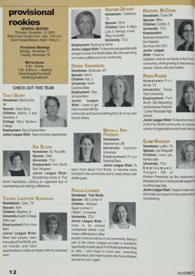 Provisional Rookies, November 2003