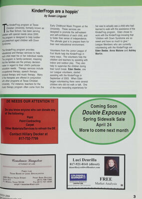 Double Exposure Spring Sidewalk Sale Advertisement, March 2004