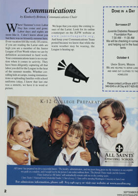 All Saints' Episcopal School Advertisement, September 2003