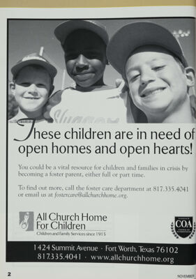 All Church Home for Children Advertisement, November 2003