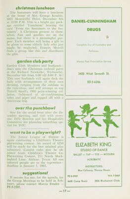Garden Club Party, December 1961
