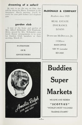 Garden Club, March 1962