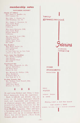 Membership Notes, December 1962