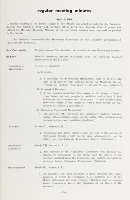 Regular Meeting Minutes, May 1963