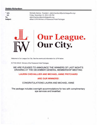 Our League Our City, December 13, 2013