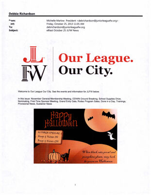 Our League Our City, October 25, 2013
